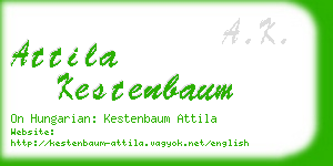 attila kestenbaum business card